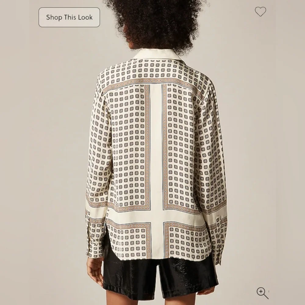 J.Crew Jules classic-fit shirt in foulard print - Picture 2 of 8